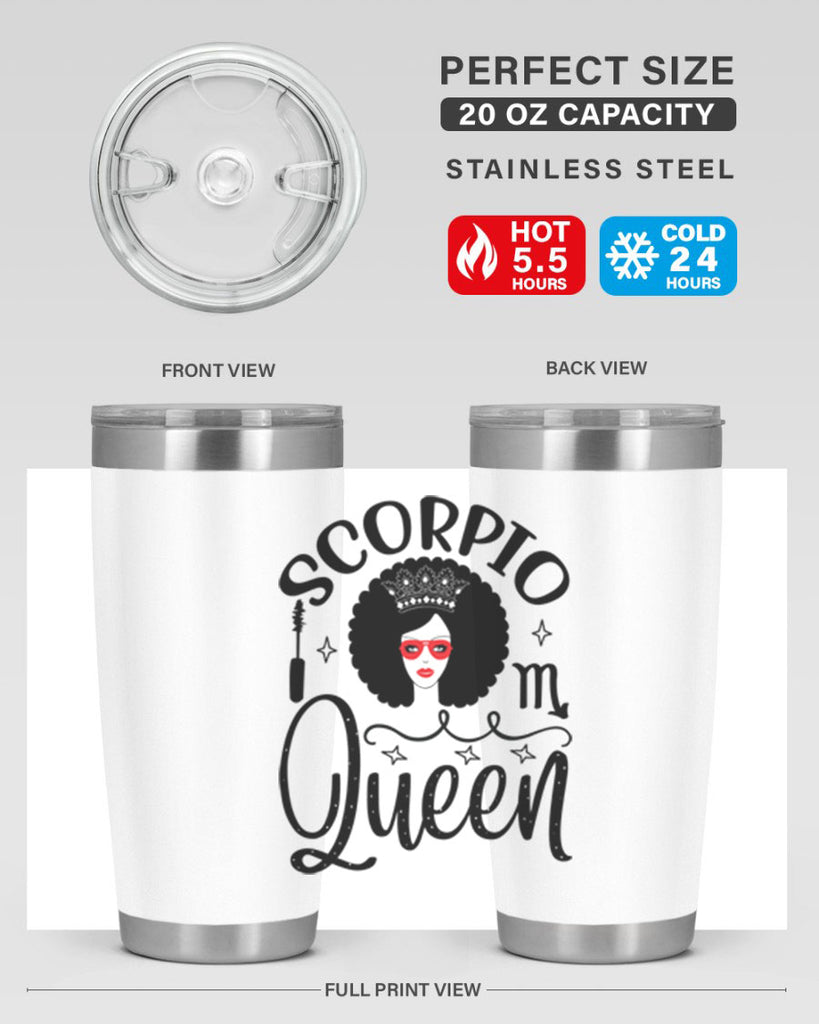 scorpio queen 448#- zodiac- Tumbler