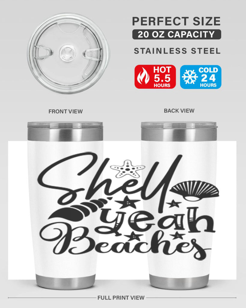 shell yeah beaches Style 75#- summer- Tumbler