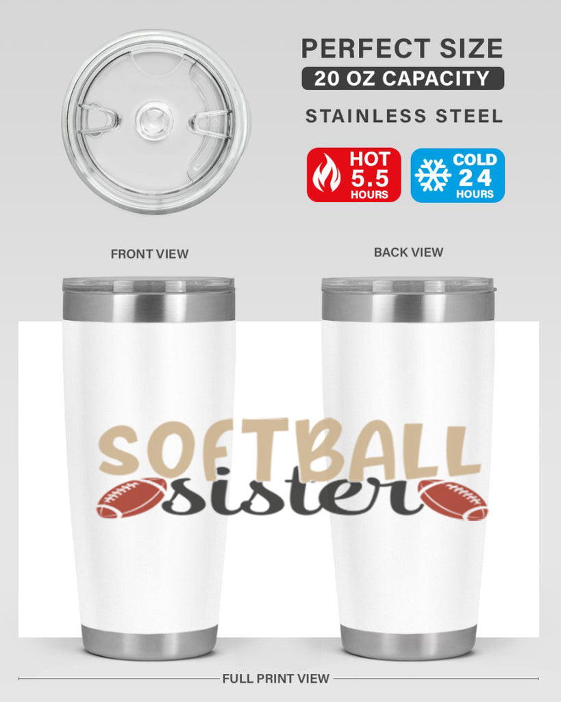 softball sister 2272#- softball- Tumbler