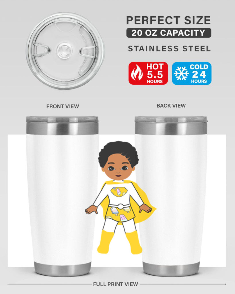 super kid 10#- black men - boys- tumbler