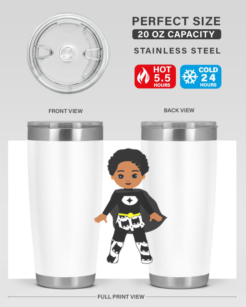 super kid 11#- black men - boys- tumbler