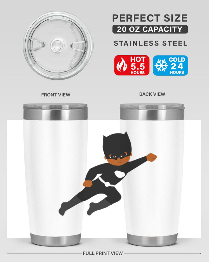 super kid 12#- black men - boys- tumbler