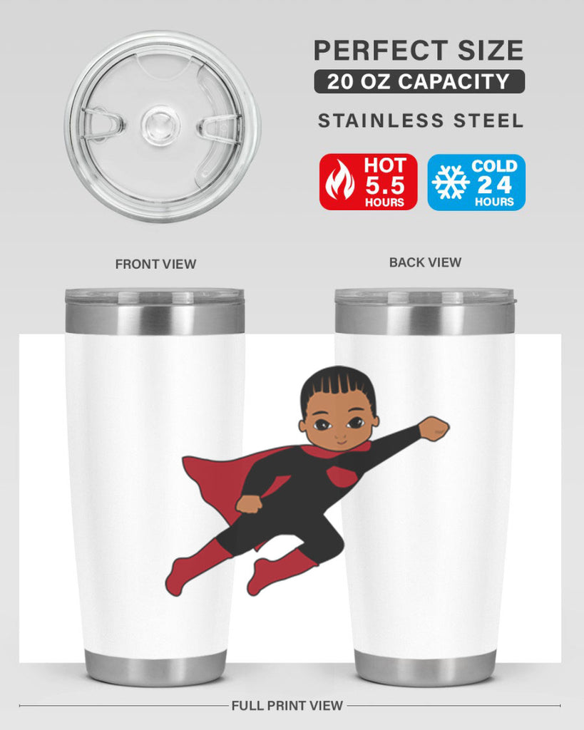 super kid 16#- black men - boys- tumbler