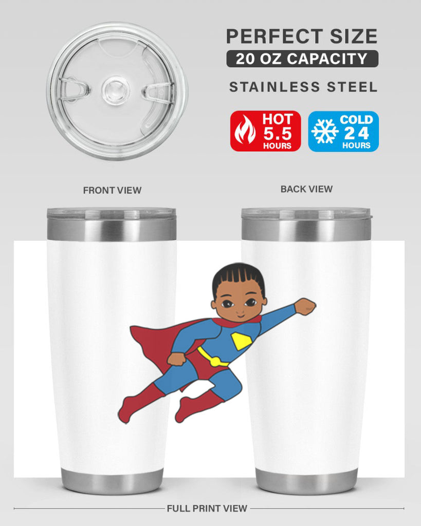 super kid 1#- black men - boys- tumbler