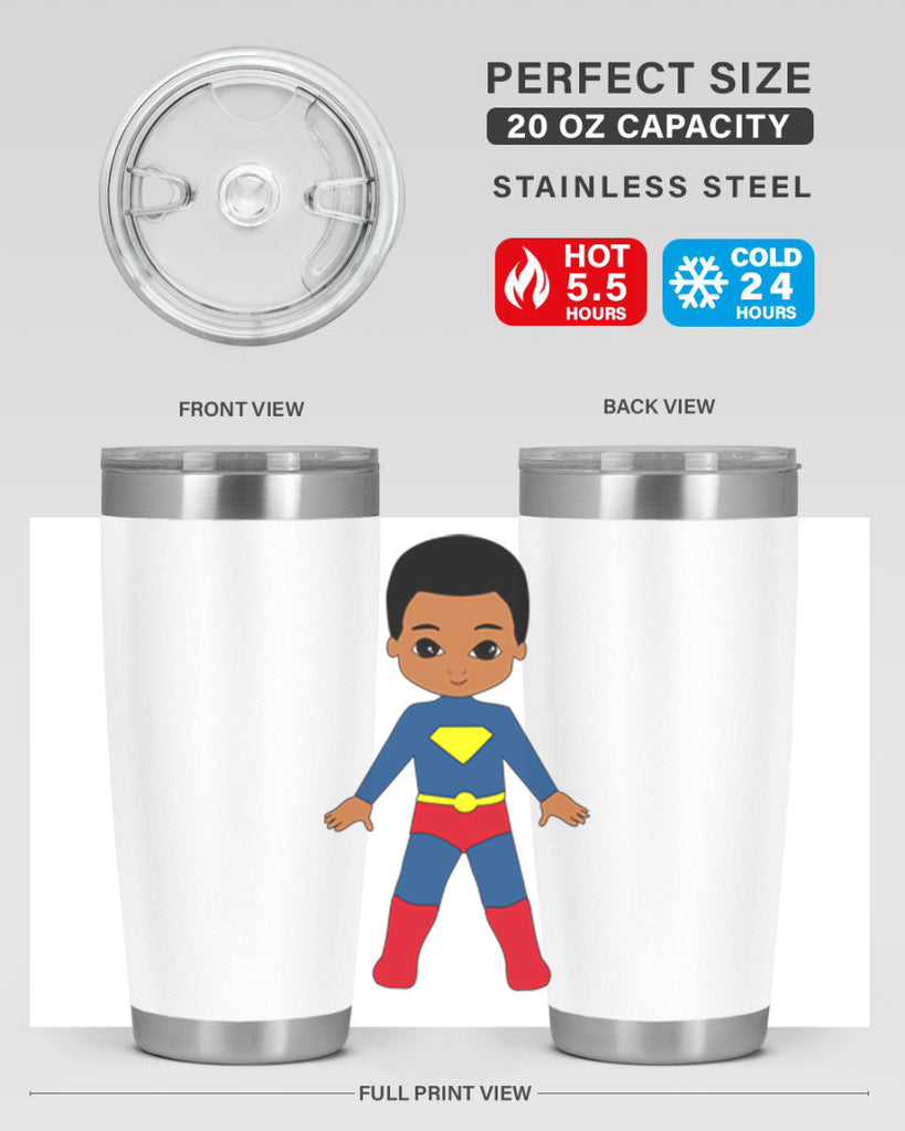 super kid 2#- black men - boys- tumbler
