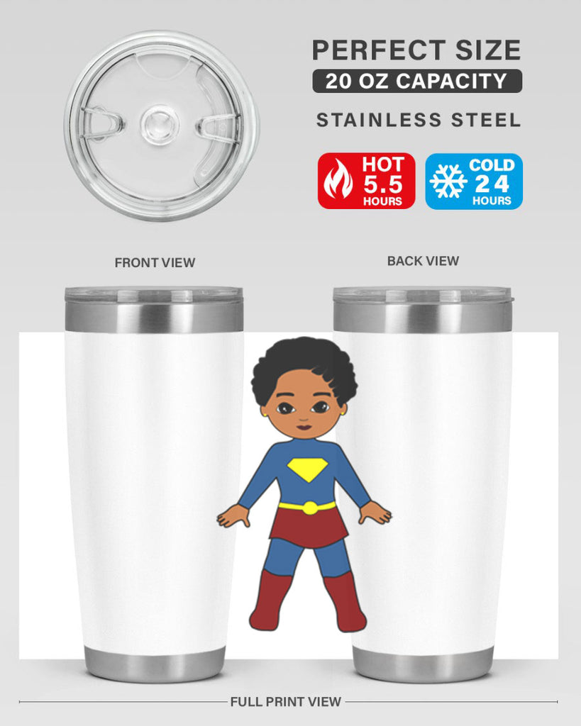 super kid 3#- black men - boys- tumbler