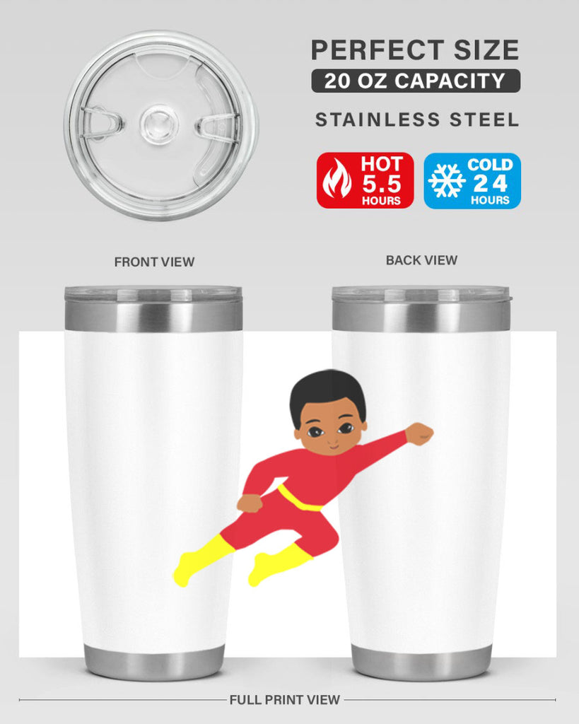 super kid 4#- black men - boys- tumbler