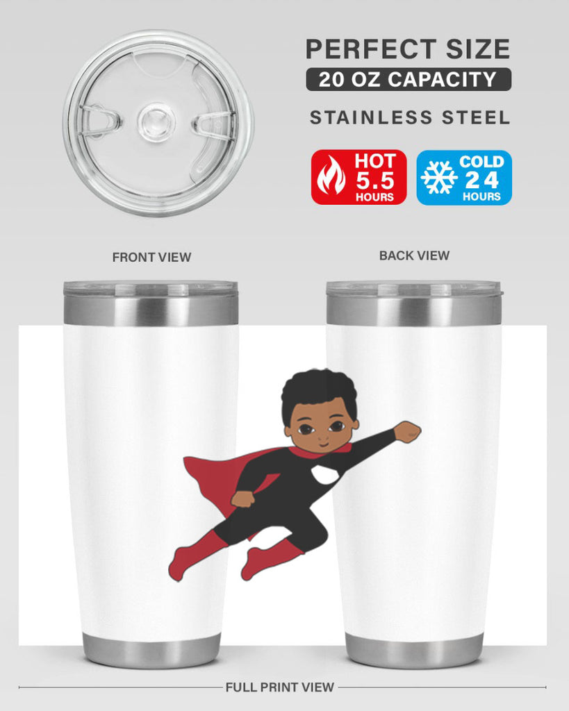 super kid 5#- black men - boys- tumbler