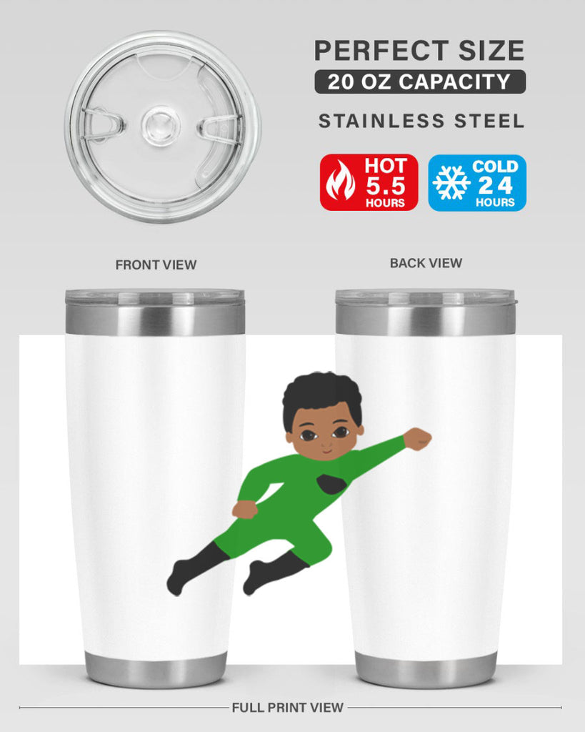 super kid 6#- black men - boys- tumbler