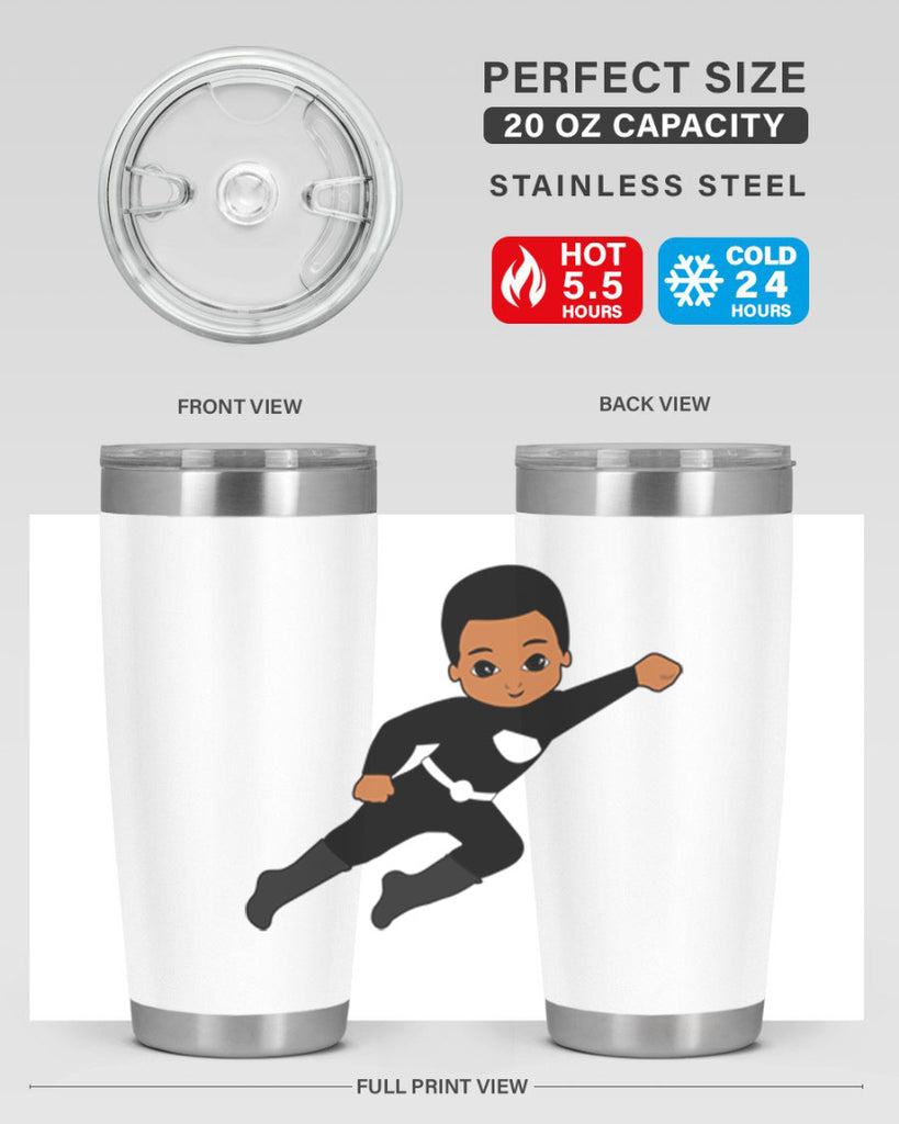 super kid 7#- black men - boys- tumbler