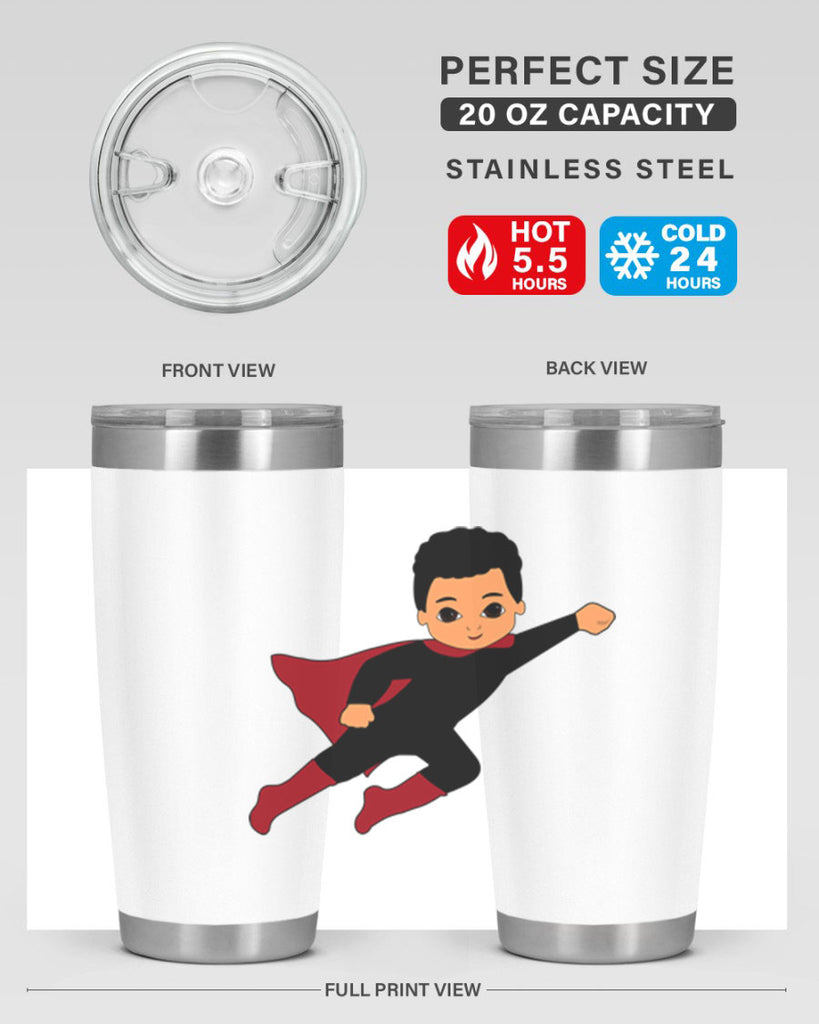 super kid 9#- black men - boys- tumbler