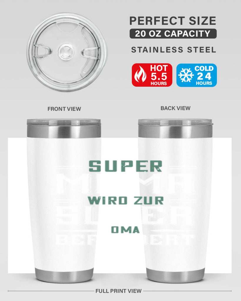 super mama wird zur 9#- grandpa - papa- Tumbler