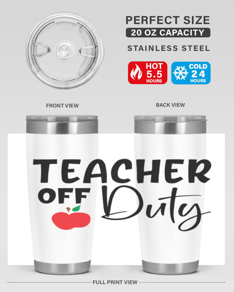 teacher off duty Style 140#- teacher- tumbler