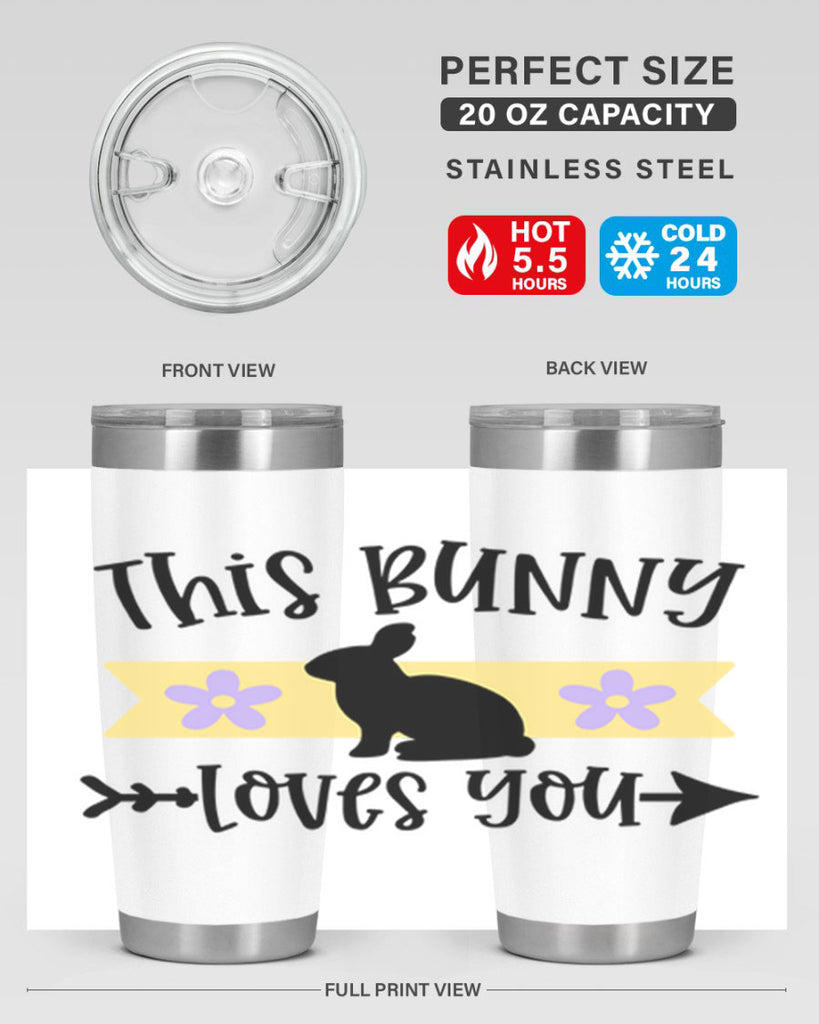 this bunny loves you 10#- easter- Tumbler