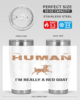this is my human costume im really a red goat Style 1#- goat- Tumbler