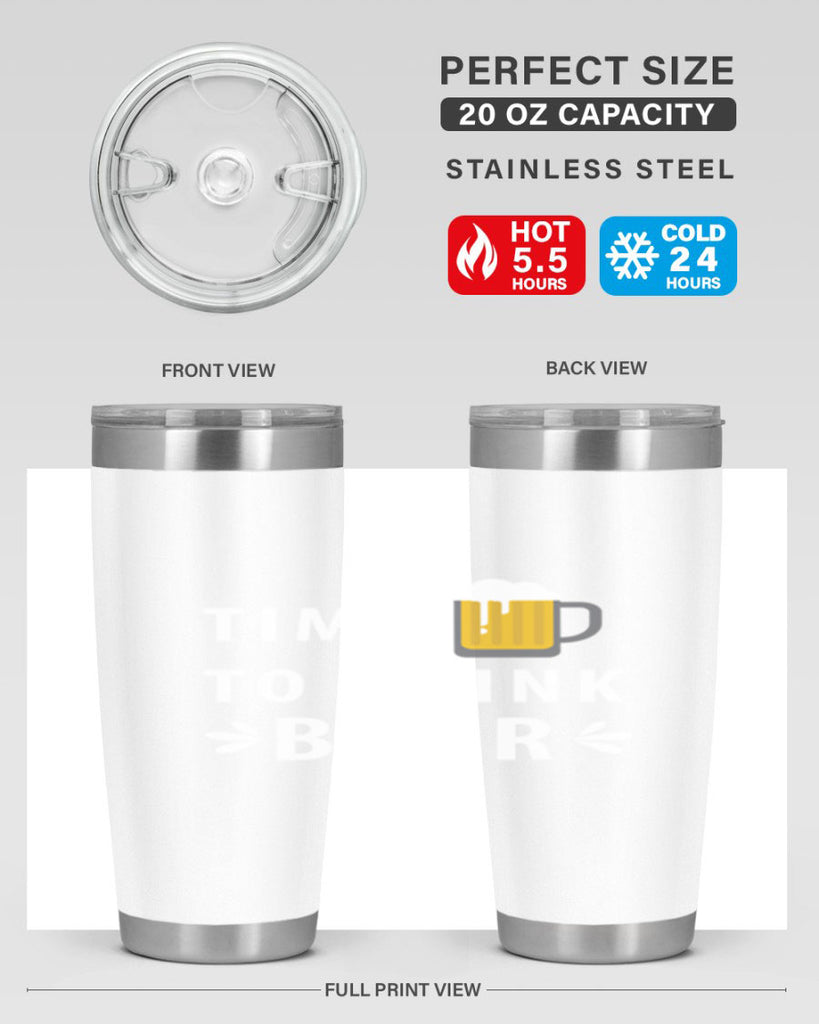 time to drink 7#- beer- Tumbler