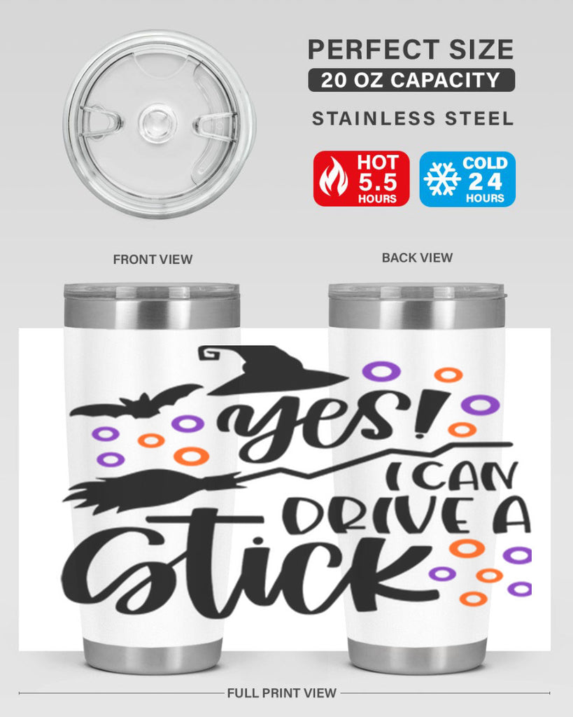 yes i can drive a stick 3#- halloween- Tumbler
