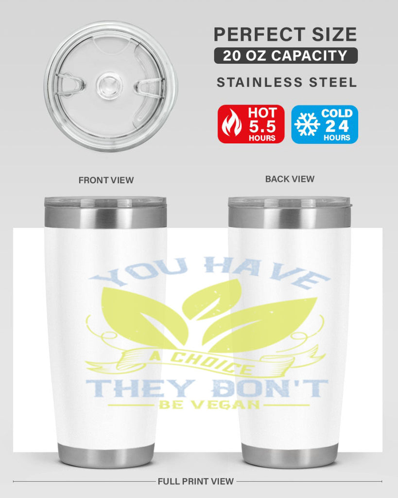 you have a choicethey dont be vegan 1#- vegan- Tumbler