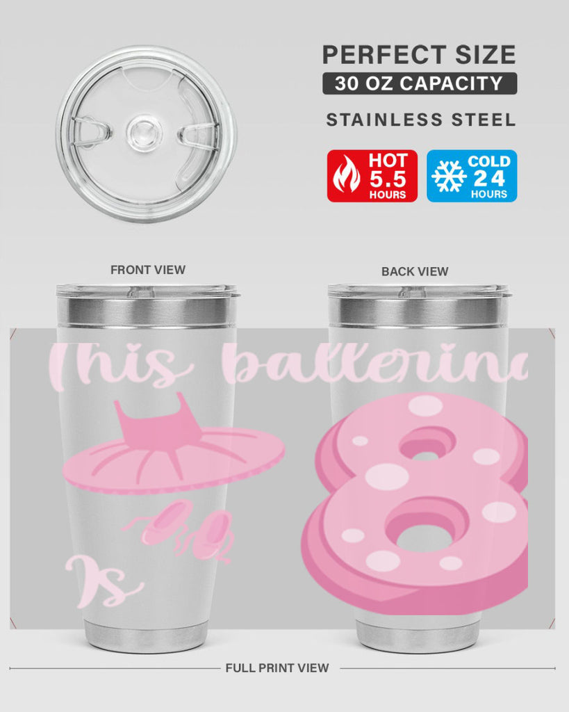 8th Birthday Ballet Dancer Ballerina 2#- ballet- Tumbler