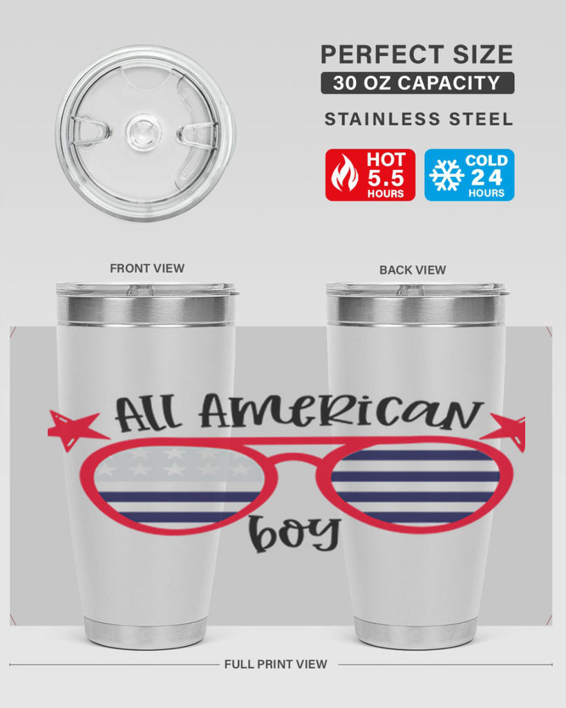 All American Boy Style 141#- Fourt Of July- Tumbler