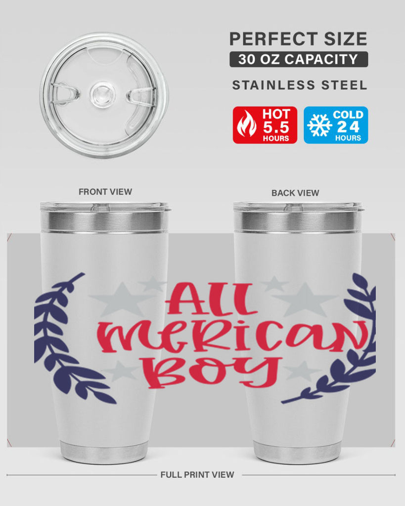 All Merican Boy Style 143#- Fourt Of July- Tumbler