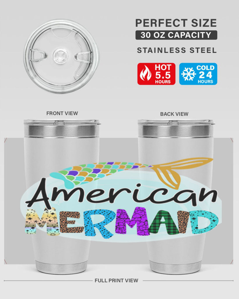 American Mermaid 14#- mermaid- Tumbler