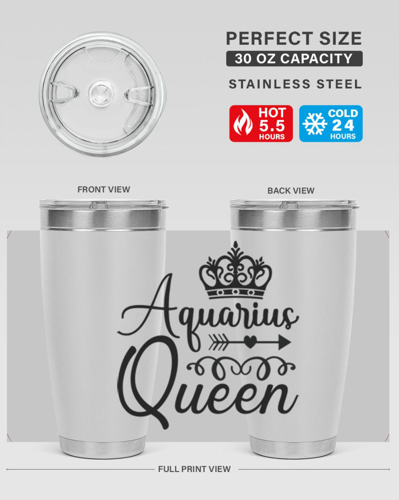 Aquarius queen 74#- zodiac- Tumbler