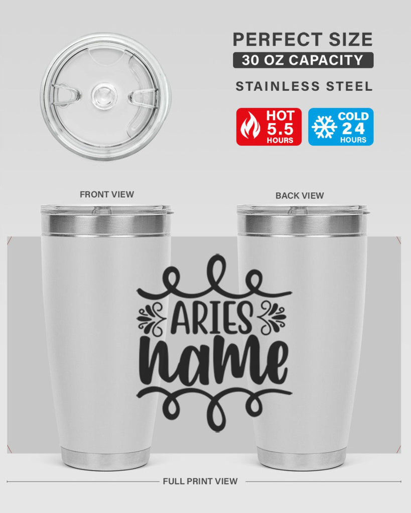Ariesname 112#- zodiac- Tumbler