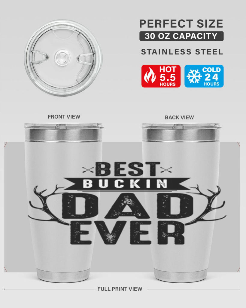 Best Buckin Dad ever 48#- dad- Tumbler