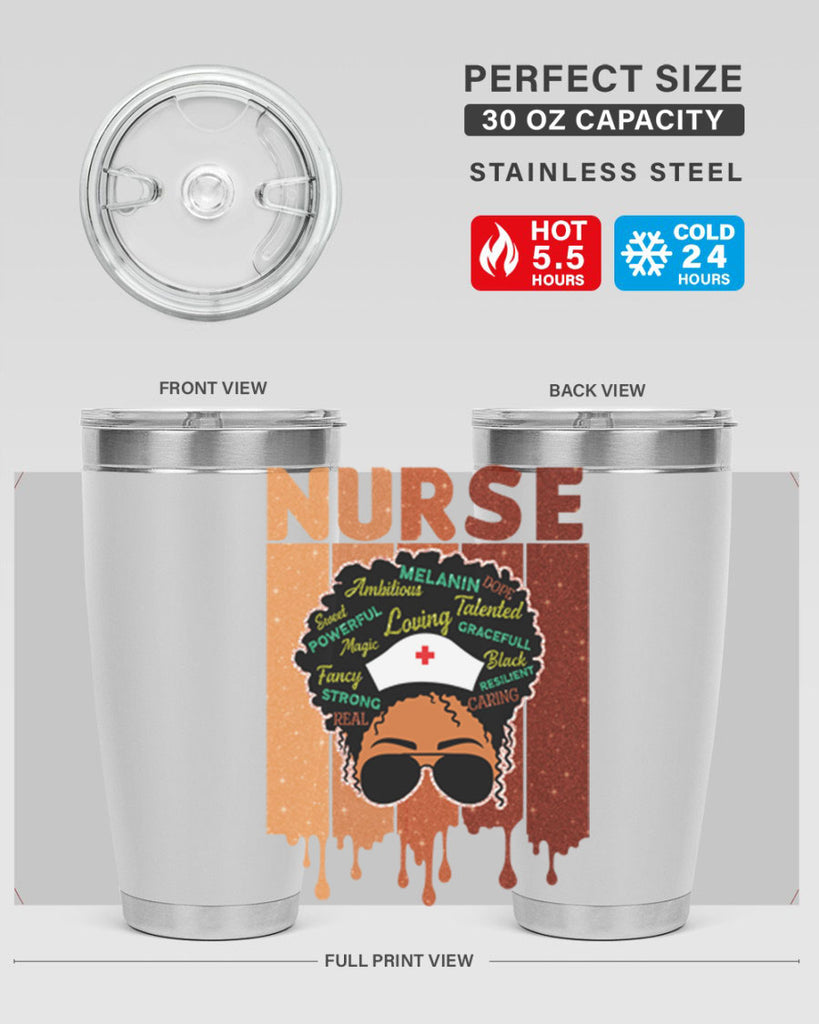 Black Nurse African Melanin Juneteenth 22#- Juneteenth- tumbler
