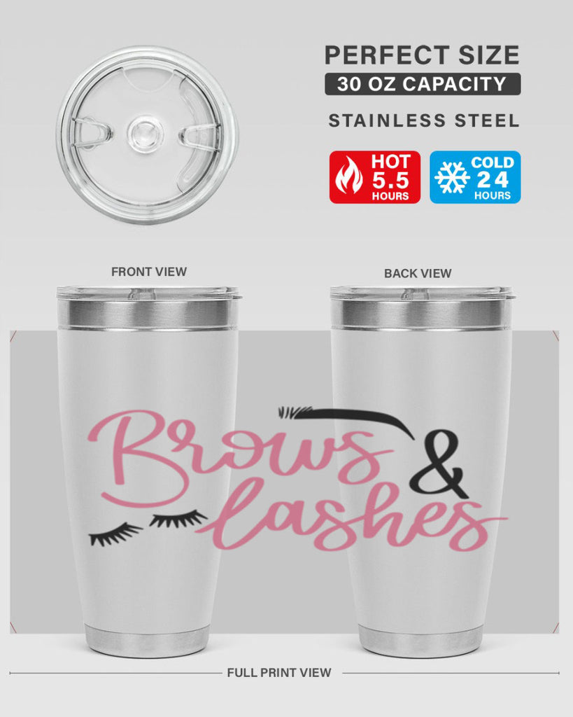 Brows Lashes Style 122#- make up- Tumbler