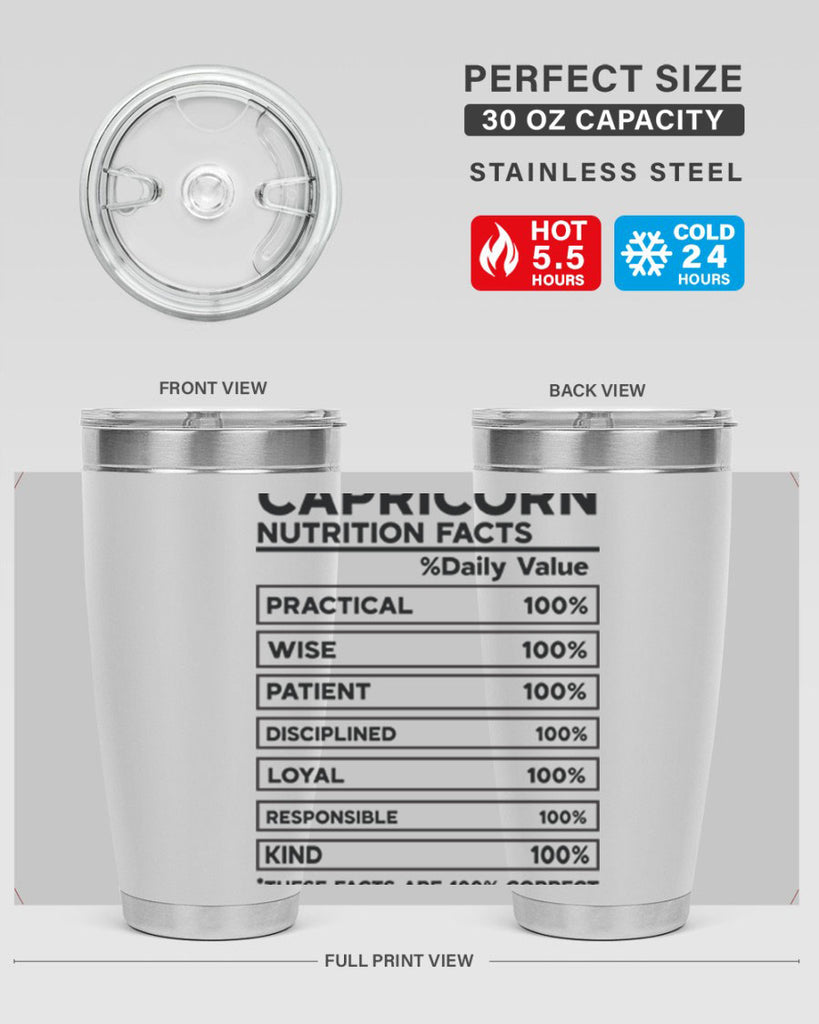 Capricorn Nutrition Facts 185#- zodiac- Tumbler