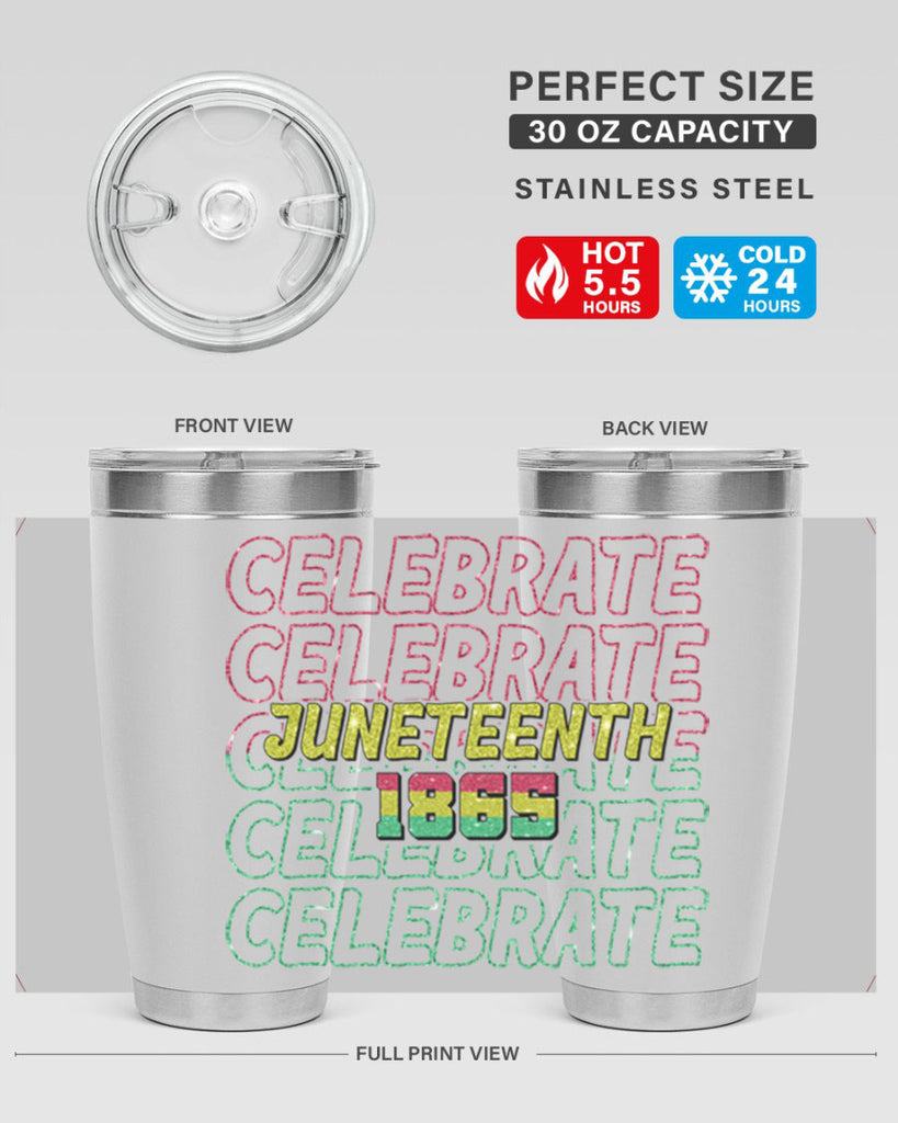Celabrate Juneteenth Since 1865 Png 18#- Juneteenth- tumbler