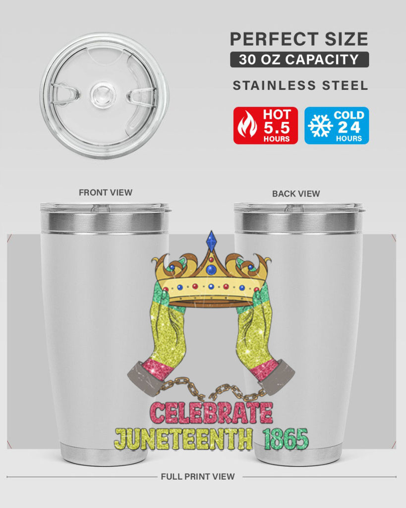 Celebrate Juneteenth 1865 Crown Designs 2#- Juneteenth- tumbler