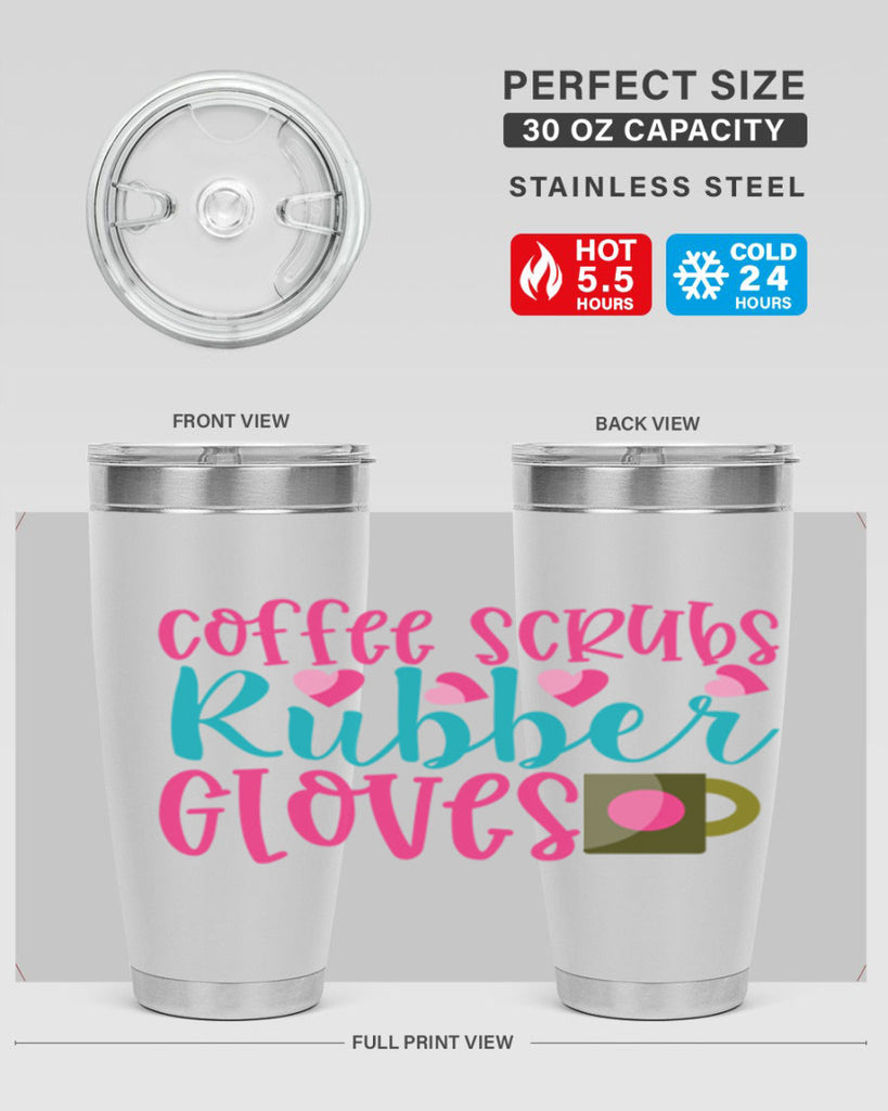 Coffee Scrubs Rubber Gloves Style 391#- nurse- tumbler