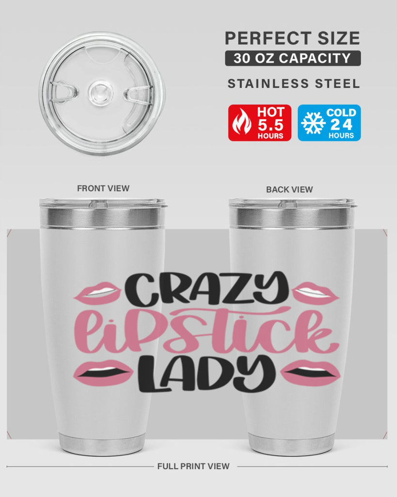 Crazy Lipstick Lady Style 107#- make up- Tumbler