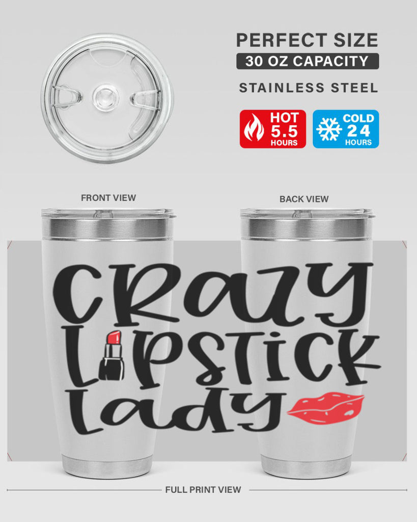 Crazy Lipstick Lady Style 240#- make up- Tumbler