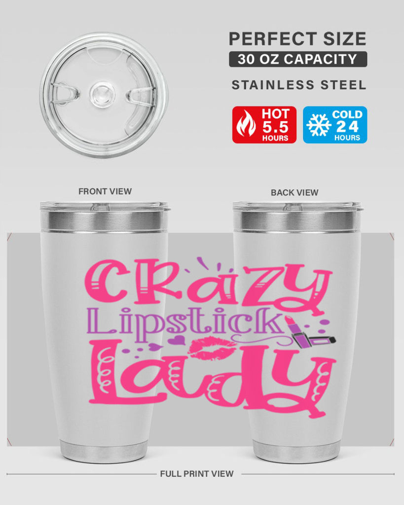 Crazy Lipstick Lady Style 241#- make up- Tumbler