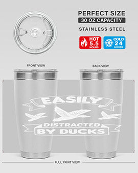Easily Distracted By Ducks Style 48#- duck- Tumbler