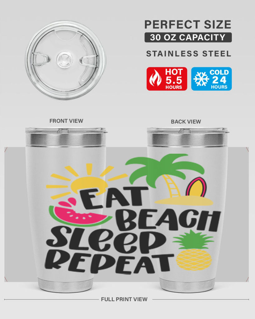 Eat Beach Sleep Repeat Style 47#- summer- Tumbler