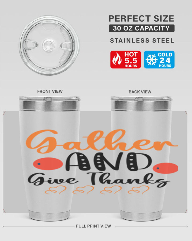 Gather And Give Thanks 188#- fall- Tumbler