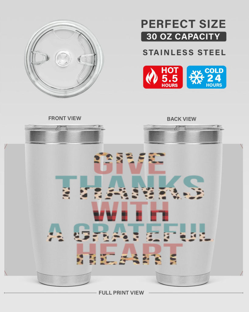 Give thanks with a grateful heart 195#- fall- Tumbler