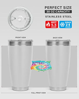 Graphic Owl Tiedye A TurtleRabbit 8#- owl- Tumblers