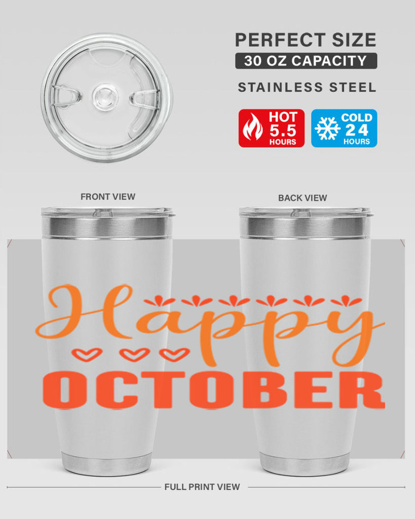 Happy October Design 237#- fall- Tumbler