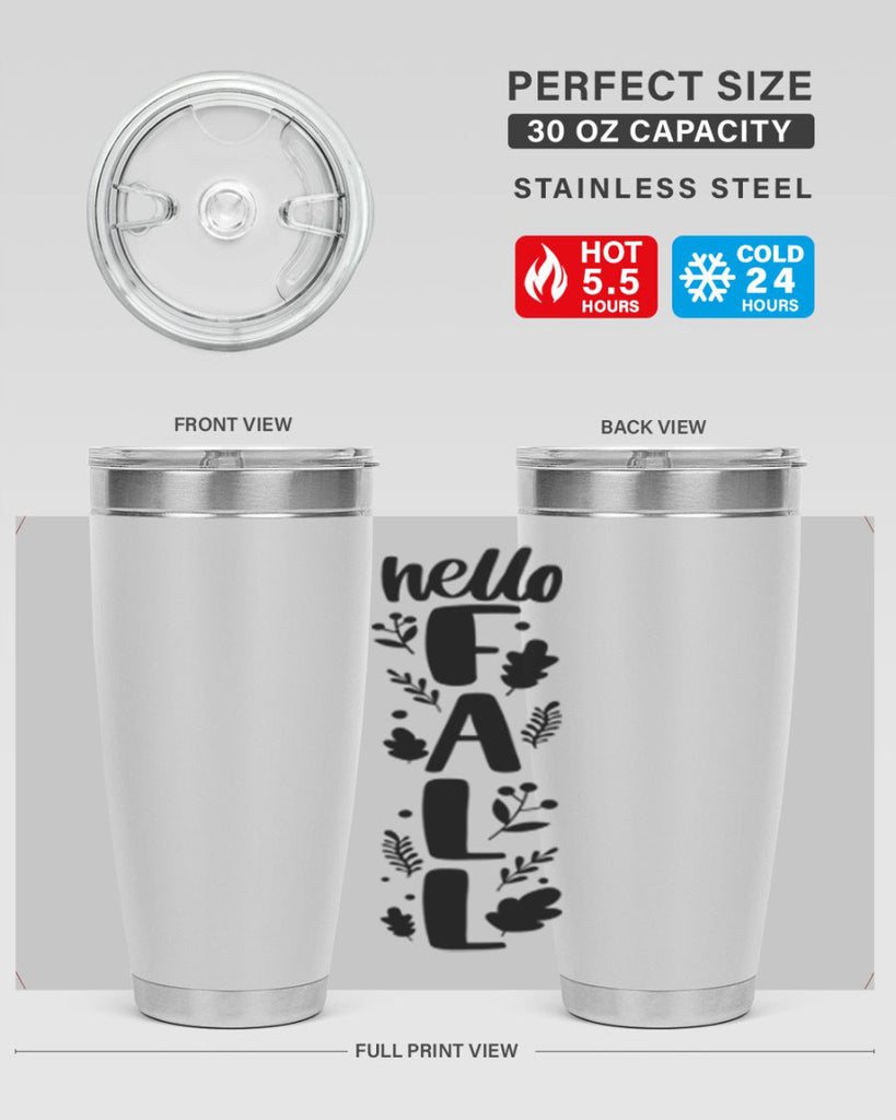 Hello Fall 495#- fall- Tumbler