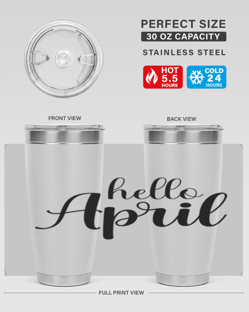Hello april  219#- spring- Tumbler