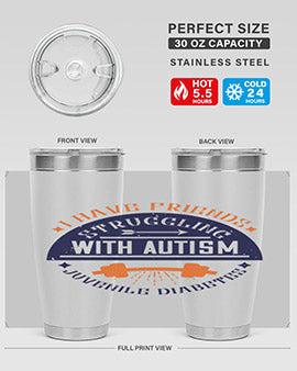 I have friends struggling with autism juvenile diabetes Style 32#- diabetes- Tumbler