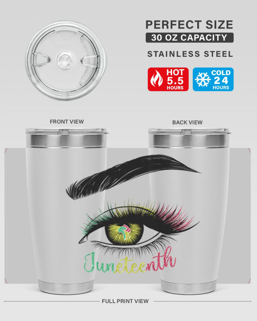 Juneteenth 1865 GirlS Eye 3#- Juneteenth- tumbler