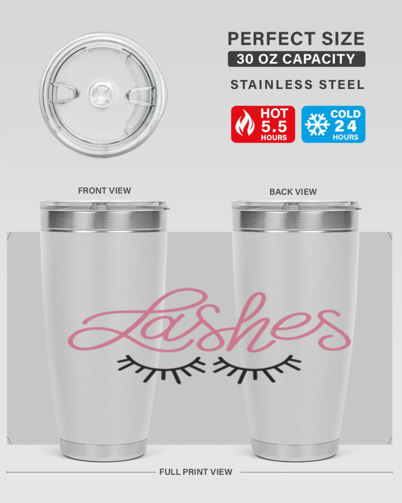 Lashes Style 63#- make up- Tumbler