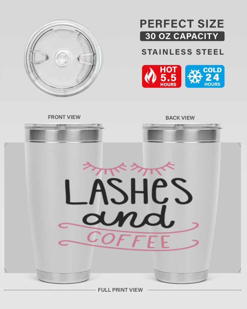Lashes and Coffee Style 68#- make up- Tumbler